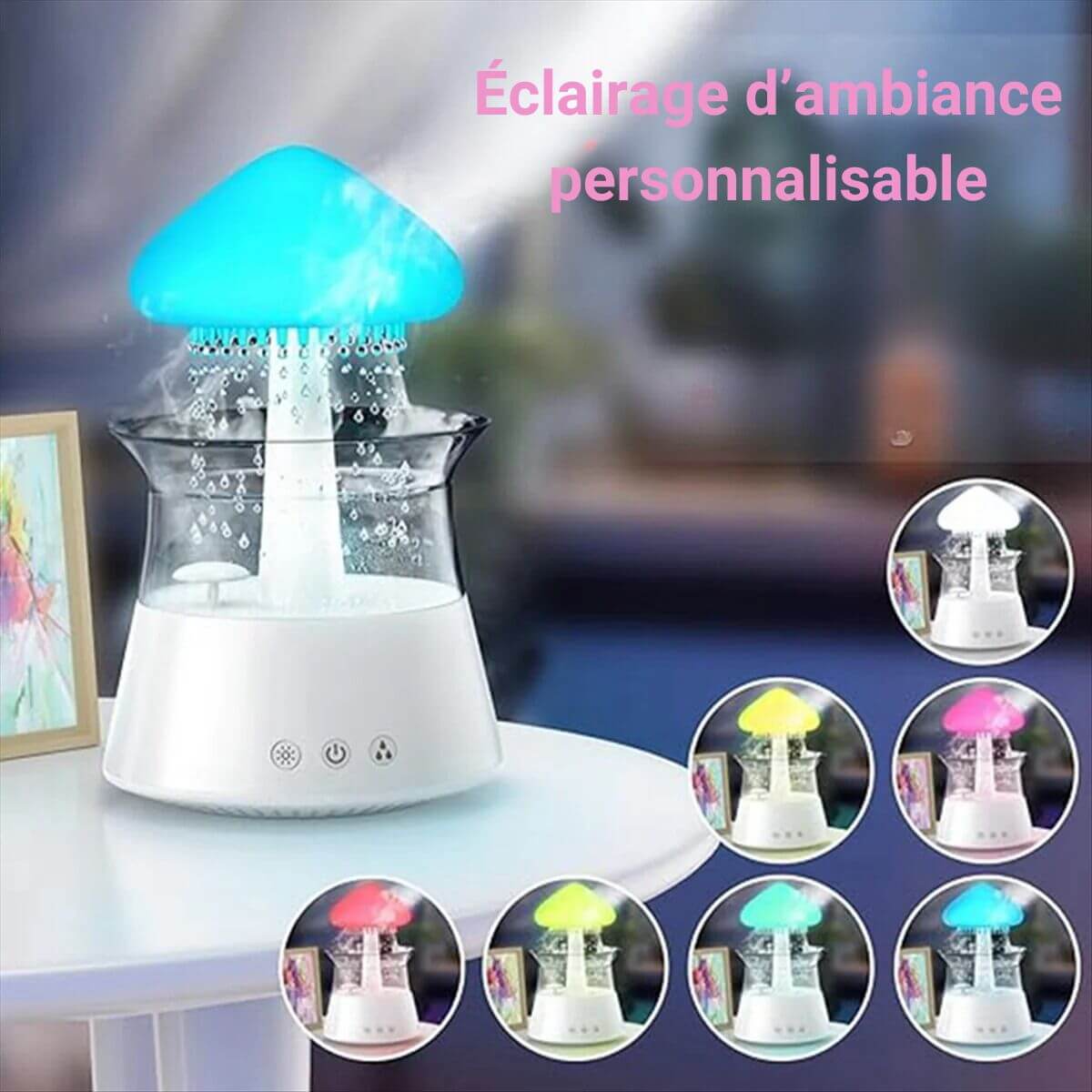 Humidificateur nuage de pluie avec télécommande Interia Pro™